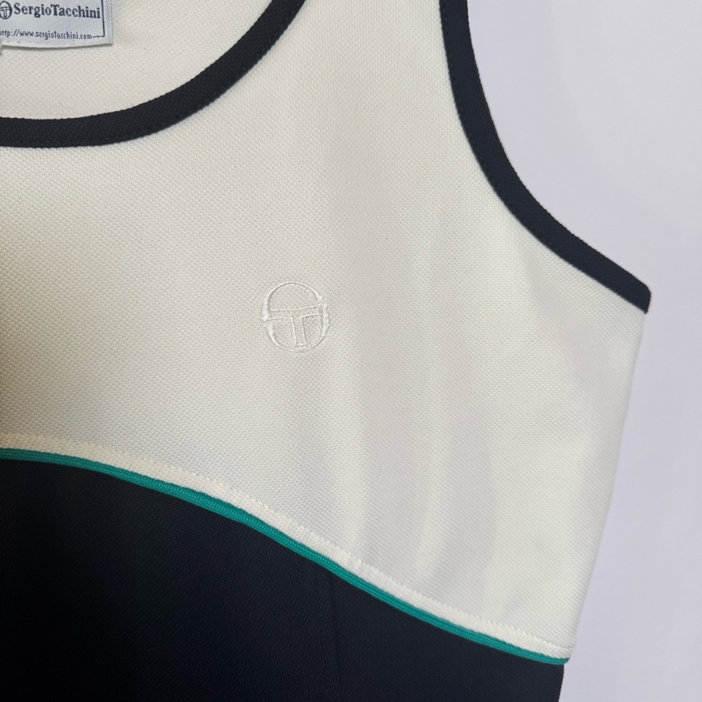Sergio Tacchini Y2K Tennis Dress Navy Cream - Size Small - Picture 5 of 9